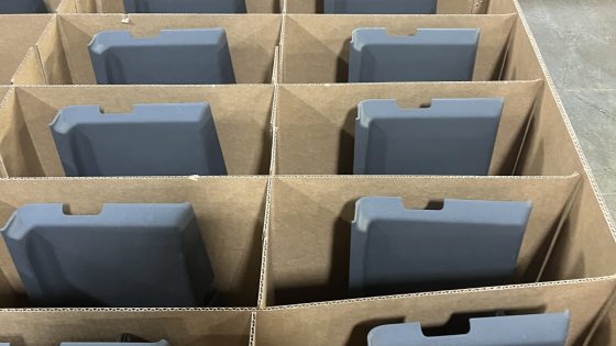 corrugated totes with partitions insert sets