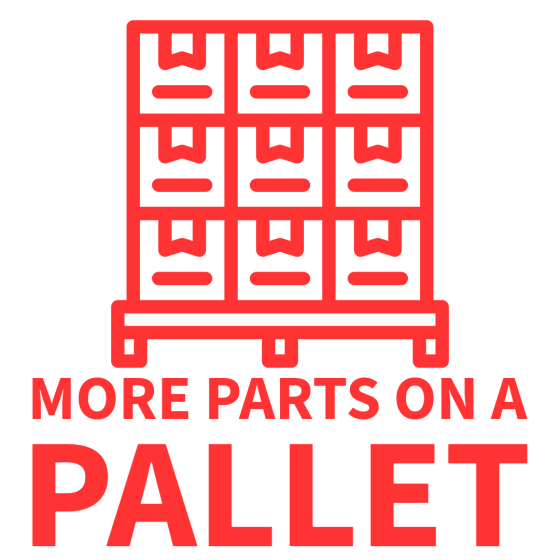 more parts on a pallet
