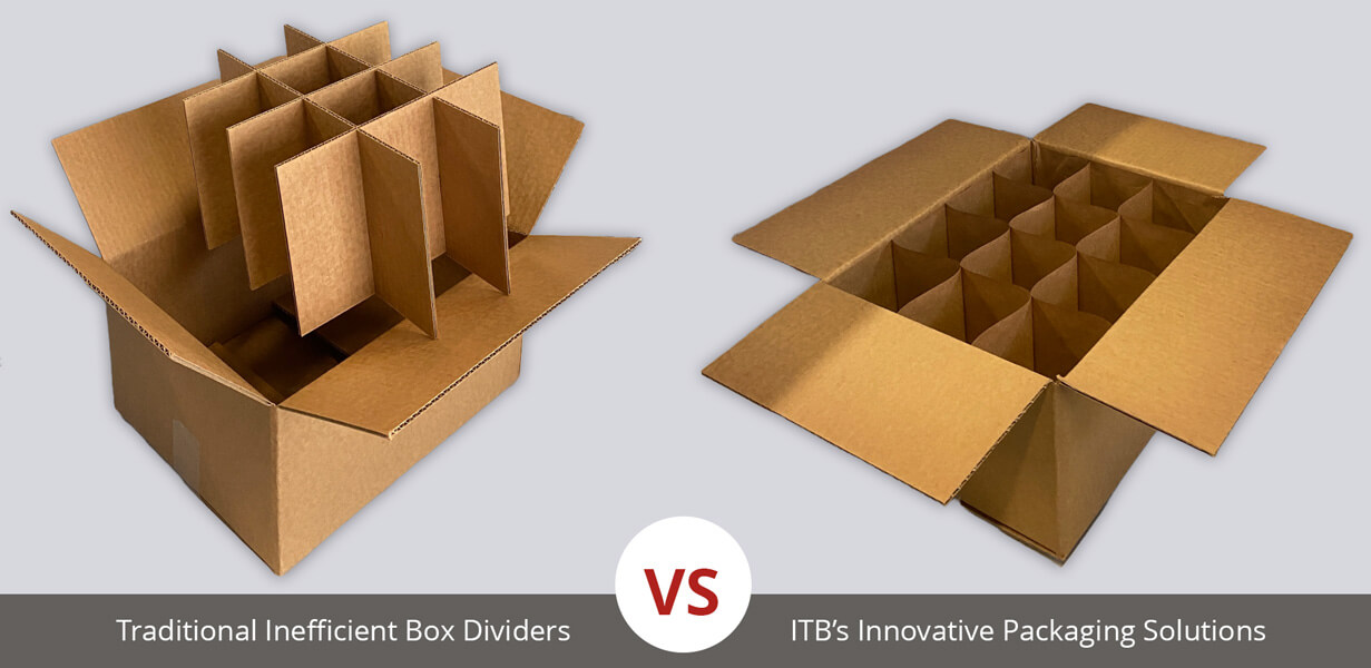 traditional box dividers compared to ITB integrated dividers