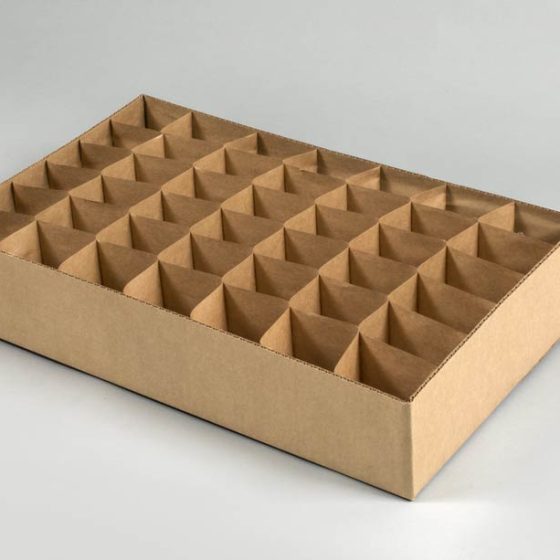 image of integrated packaging with Kraft paper